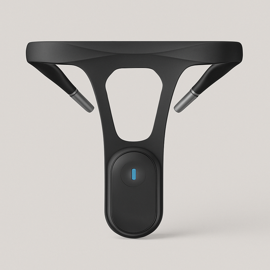 Correttore posturale intelligente nero design moderno supporto schiena invisibile elegante